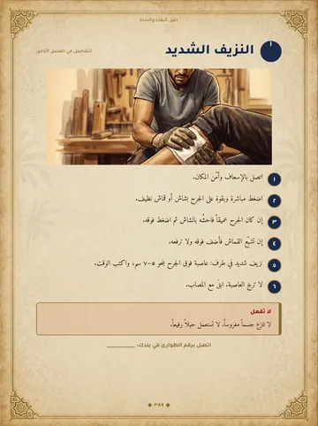 بطاقة سريعة للتعليق في البيت عن النزيف الشديد