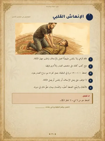 بطاقة سريعة للتعليق في البيت عن الإنعاش القلبي